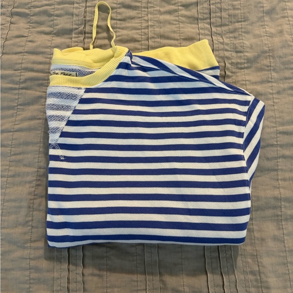 🆕 Free People Classic Striped Oversized Crewneck - Picture 3 of 4